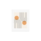 Mid Century Modern Geometric 61 (Rainbow and Sun Abstraction) Art Print Gallery Image 1