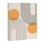 Mid Century Modern Geometric 70 (Rainbow and Sun Abstraction) Canvas Print Gallery Image 8