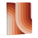 Mid Century Modern Geometric 89 in Terracotta Shades (Rainbow Abstract) Canvas Print Gallery Image 8