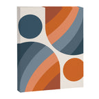 Mid Century Modern Geometric Arch a15 in Navy Blue and Orange Canvas Print Gallery Image 8