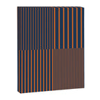 Stripes Pattern and Lines 8 in Navy Blue Orange Canvas Print Gallery Image 8