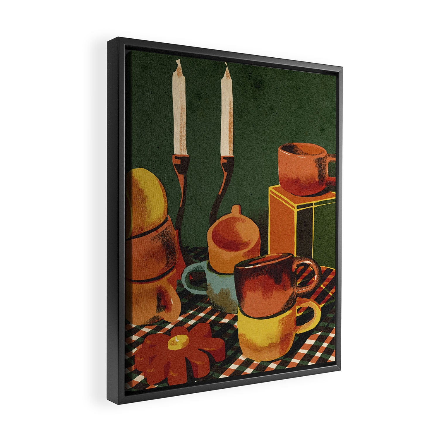 Flowercandle Framed Canvas Print Gallery Image 2