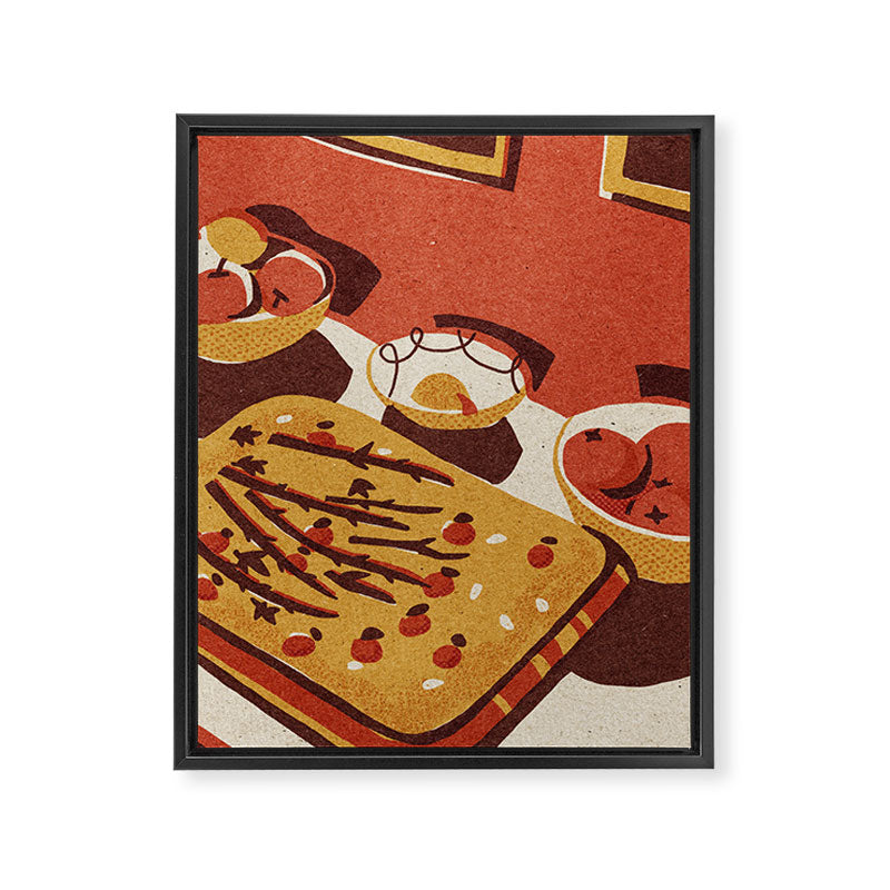 Focaccia  Framed Canvas Print Gallery Image 8