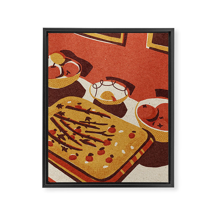 Focaccia  Framed Canvas Print Gallery Image 1