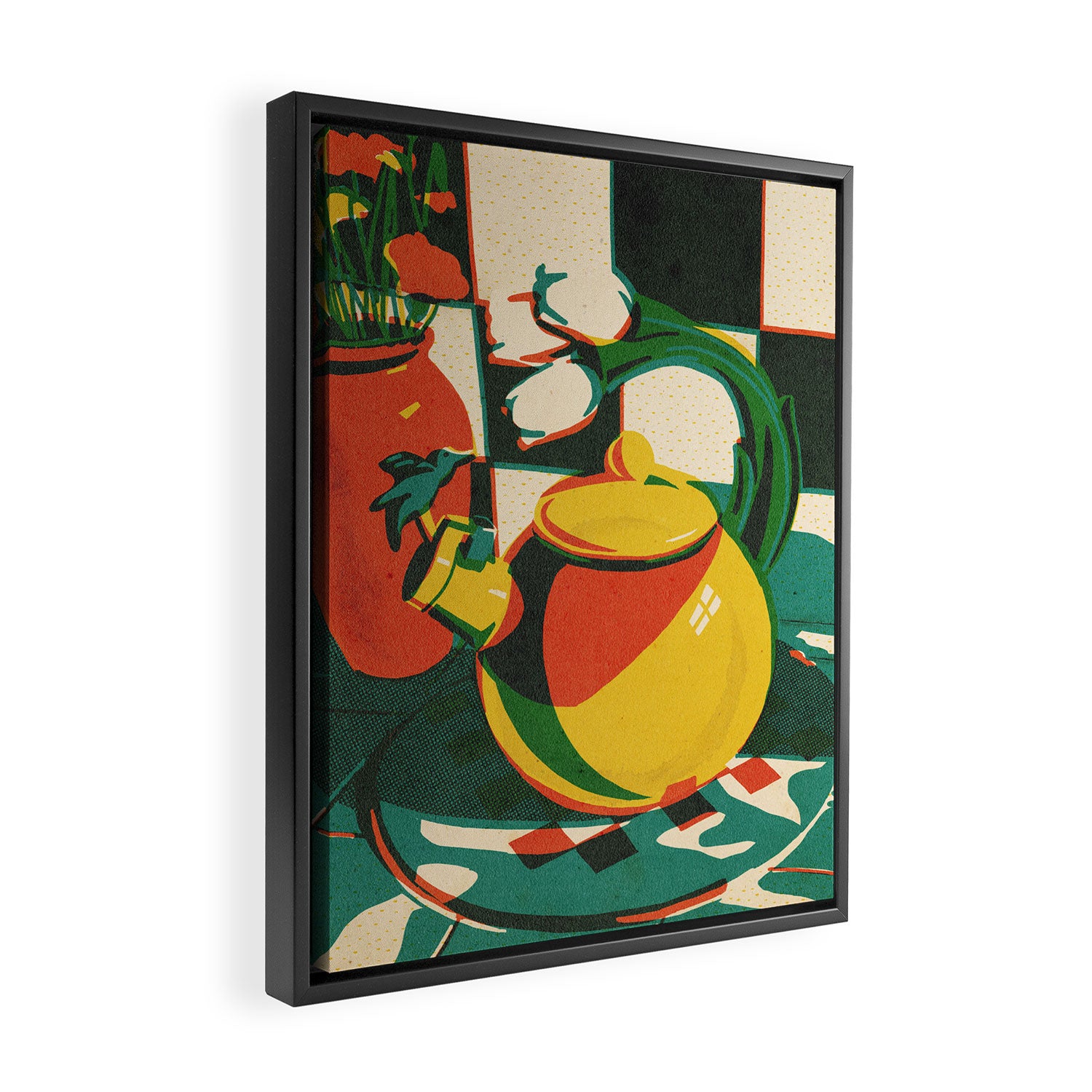 Teatime Framed Canvas Print Gallery Image 2