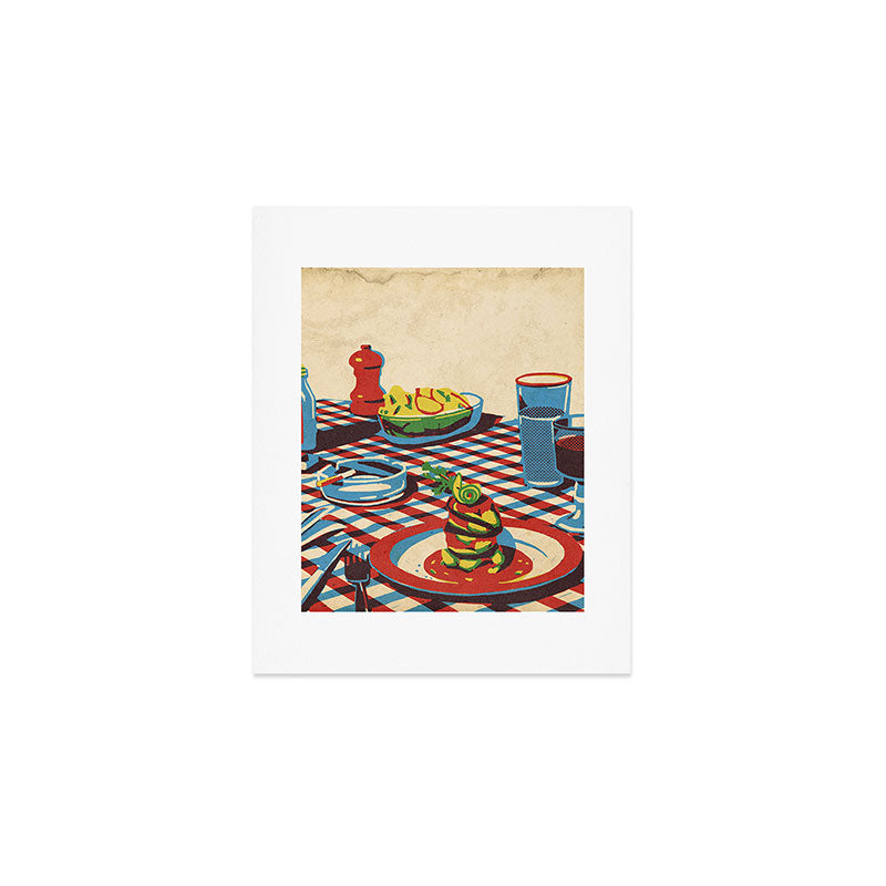 Wine and Pasta Art Print Gallery Image 1