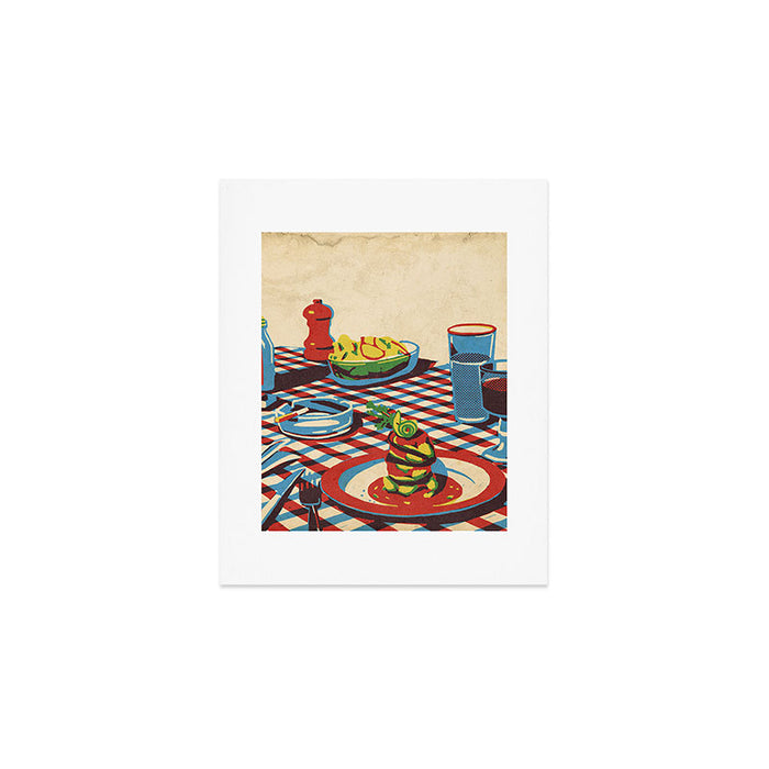 Wine and Pasta Art Print Gallery Image 1