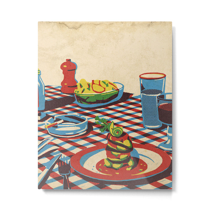 Wine and Pasta Metal Print Gallery Image 1