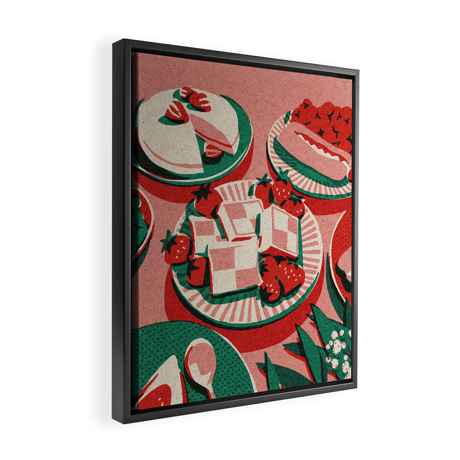 Yum Cakes Framed Canvas Print Gallery Image 2