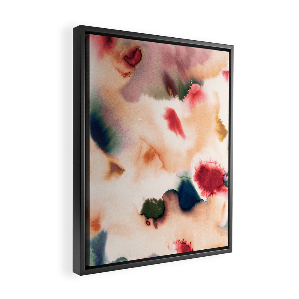 Abstract Watercolor Dreamy Autumn Painting Romantic Botanica Framed Canvas Print Gallery Image 2
