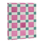 Checkerboard Watercolor Modern Playful Gingham Pink Green Canvas Print Gallery Image 8
