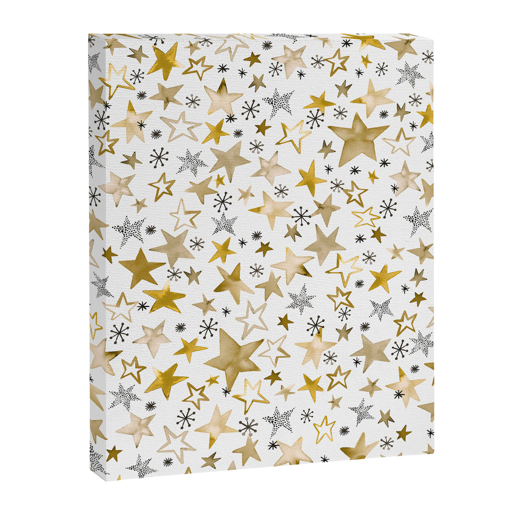 Christmas Golden Stars Elegant Celestial Stars Canvas Print Gallery Image 8
