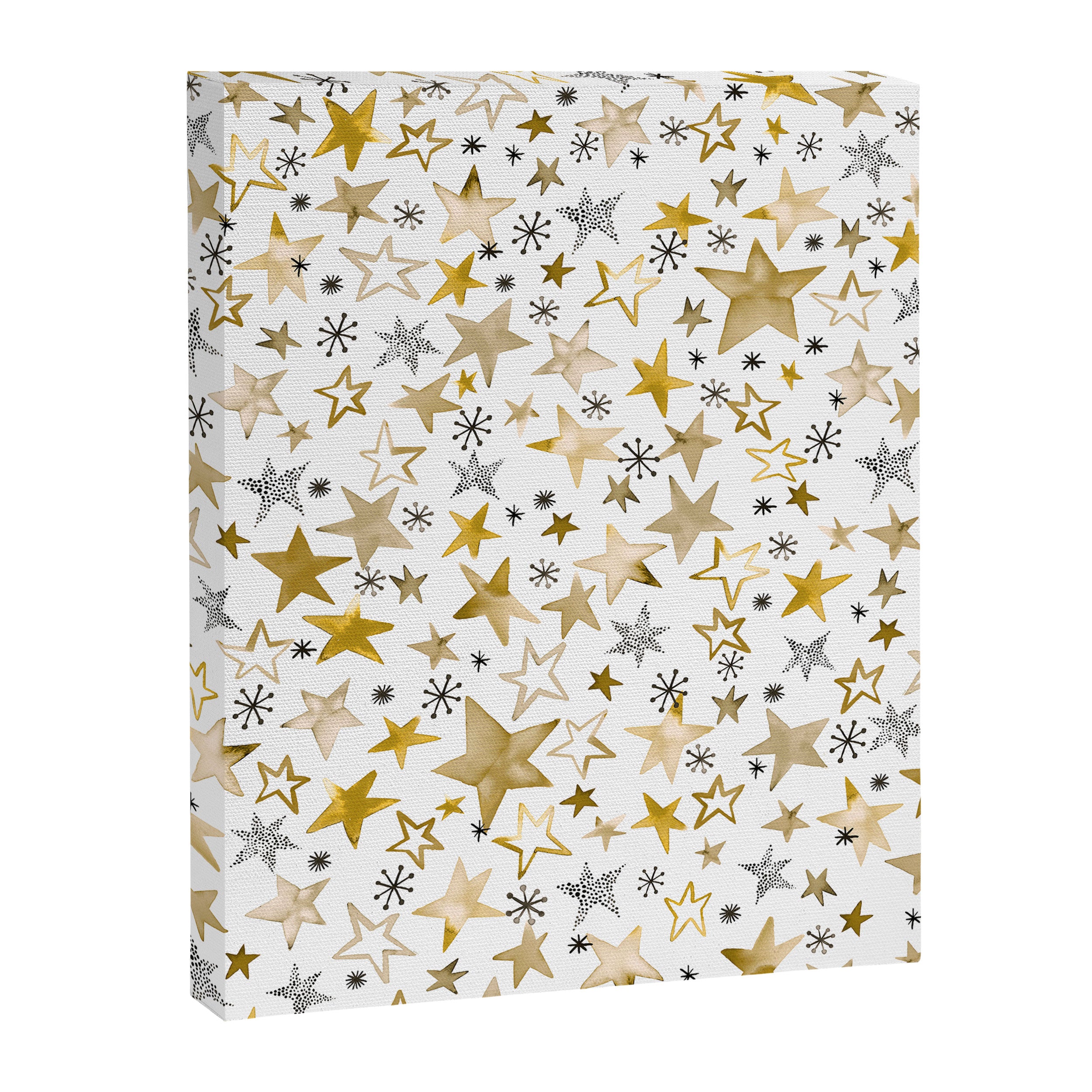 Christmas Golden Stars Elegant Celestial Stars Canvas Print Gallery Image 8