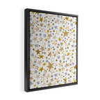 Christmas Golden Stars Elegant Celestial Stars Framed Canvas Print Gallery Image 2