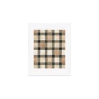 Cozy heirloom Rustic plaid Geometric Gold Navy Art Print Gallery Image 1