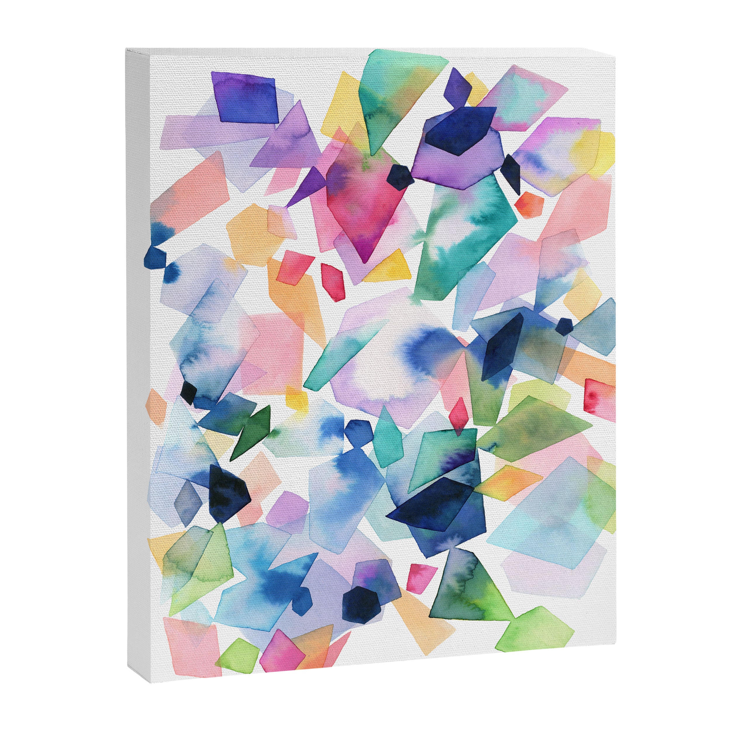 Crystals and Gems Splash Pink Blue Canvas Print Gallery Image 8