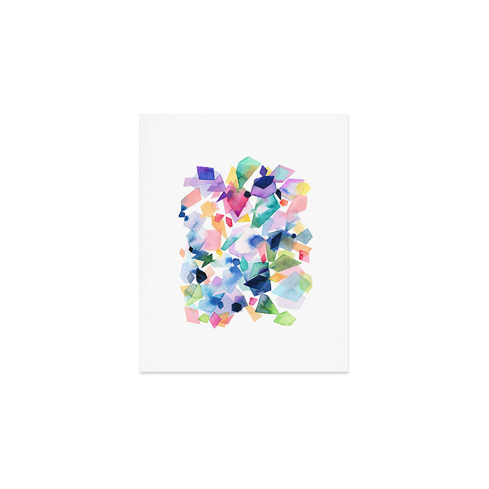 Crystals and Gems Splash Pink Blue Art Print Gallery Image 1
