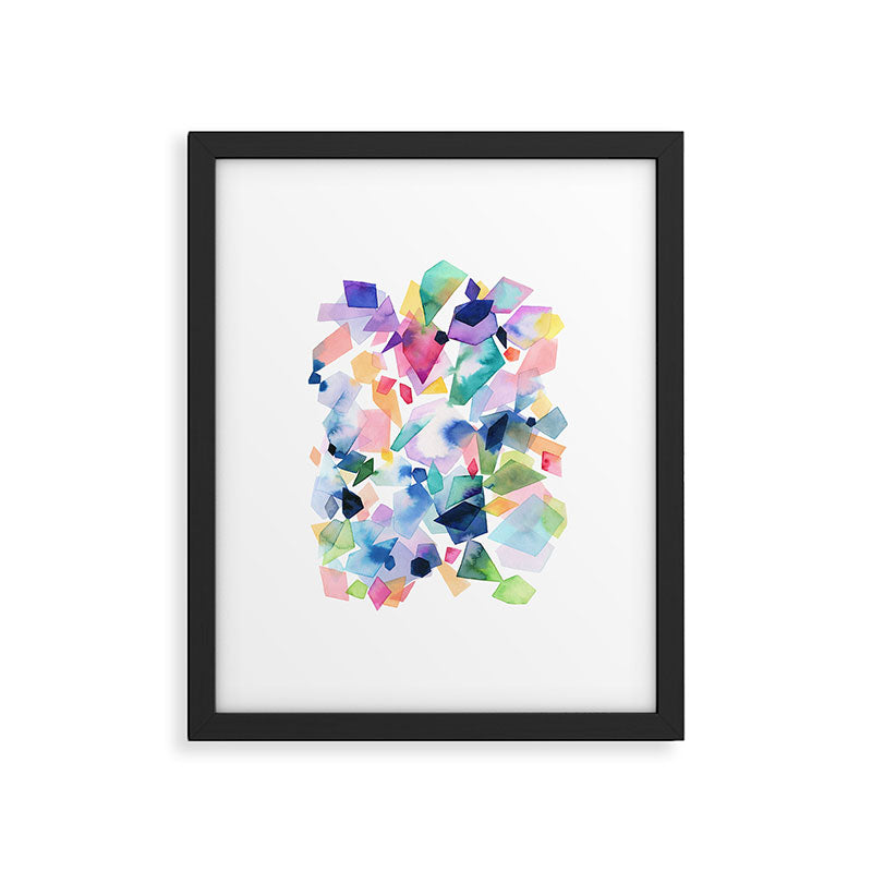 Crystals and Gems Splash Pink Blue Framed Art Print Gallery Image 6