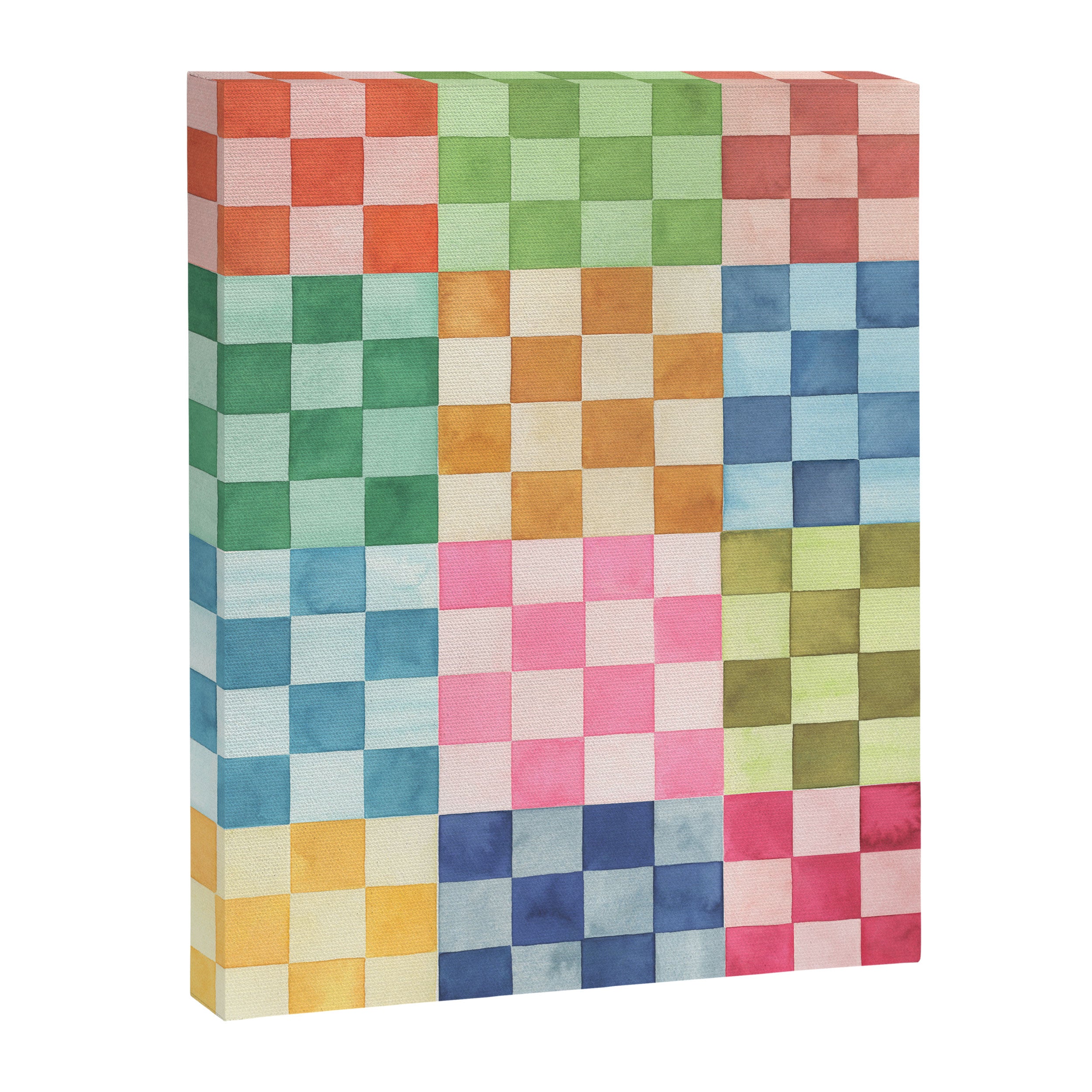 Eclectic  revival Handmade checker Multicolored Canvas Print Gallery Image 8