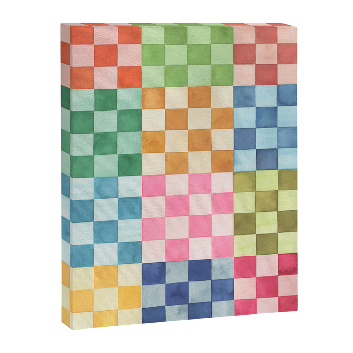 Eclectic  revival Handmade checker Multicolored Canvas Print Gallery Image 1