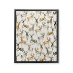 Fall Winter Woodland Deer Animals Framed Canvas Print Gallery Image 8
