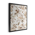 Festive floral Botanical watercolor Rustic gold Framed Canvas Print Gallery Image 2