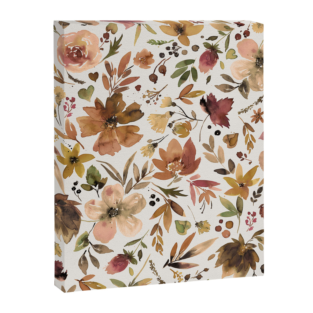 Harvest 2025 Artistic Autumn Floral Leaves Brown Canvas Print Gallery Image 8