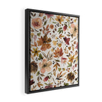 Harvest 2025 Artistic Autumn Floral Leaves Brown Framed Canvas Print Gallery Image 2