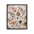 Harvest 2025 Artistic Poppies Autumn Blush Warm Watercolor Floral Rustic Framed Canvas Print Gallery Image 6