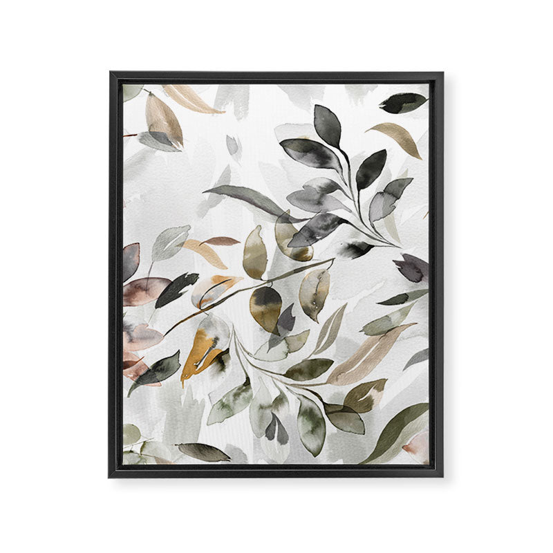 Harvest 2025 Mystic Watercolor Leaves Fall Framed Canvas Print Gallery Image 8
