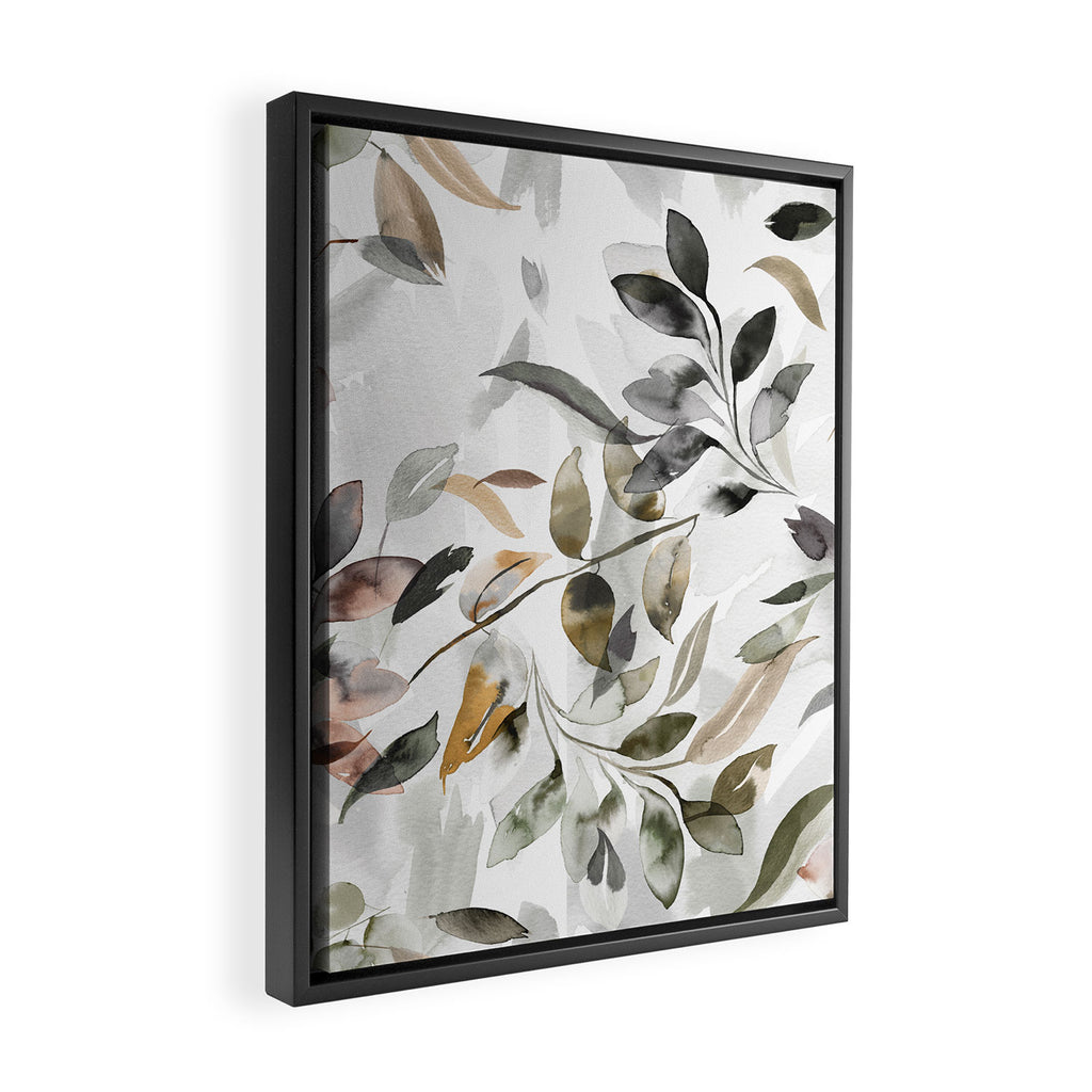Harvest 2025 Mystic Watercolor Leaves Fall Framed Canvas Print Gallery Image 2