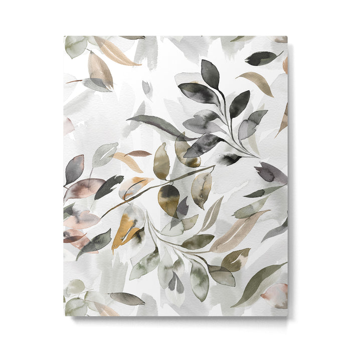Harvest 2025 Mystic Watercolor Leaves Fall Metal Print Gallery Image 1