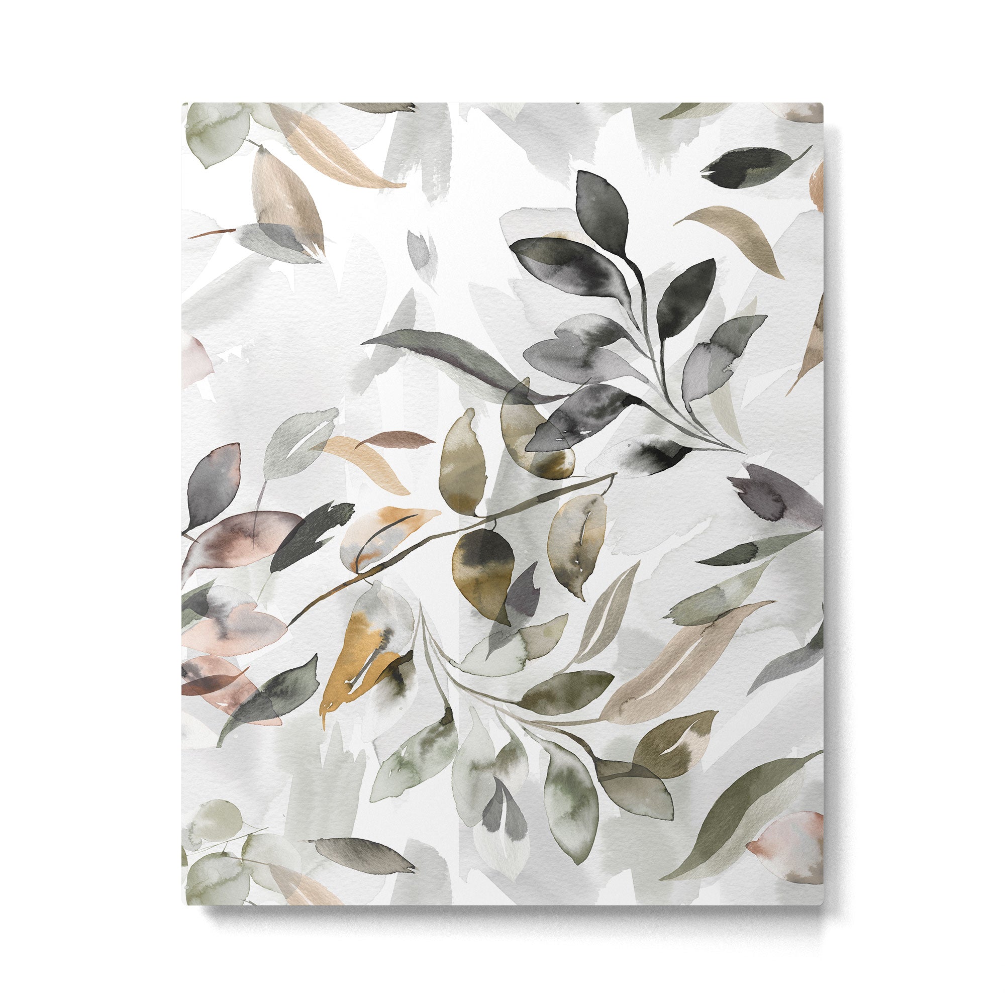 Harvest 2025 Mystic Watercolor Leaves Fall Metal Print Gallery Image 6