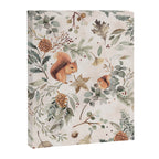 Harvest 2025 Woodland Squirrel Botanical Leaves Watercolor Ecru Canvas Print Gallery Image 6