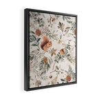Harvest 2025 Woodland Squirrel Botanical Leaves Watercolor Ecru Framed Canvas Print Gallery Image 2