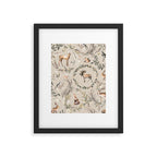 Harvest 2025 Woodland Toile Winter Autumn Animals Forest  Framed Art Print Gallery Image 6