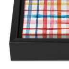  Holiday 2025 Cheerful Plaid Watercolor Gingham Framed Canvas Print Gallery Image 3