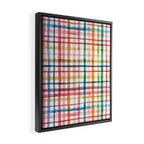  Holiday 2025 Cheerful Plaid Watercolor Gingham Framed Canvas Print Gallery Image 2