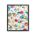 Holiday 2025 Christmas Colorful Baubles Framed Canvas Print Gallery Image 6