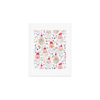Holiday 2025 Santa claus Happy cute portrait Multicolored Christmas Art Print Gallery Image 1