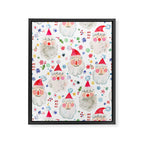 Holiday 2025 Santa claus Happy cute portrait Multicolored Christmas Framed Canvas Print Gallery Image 8