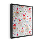 Holiday 2025 Santa claus Happy cute portrait Multicolored Christmas Framed Canvas Print Gallery Image 2