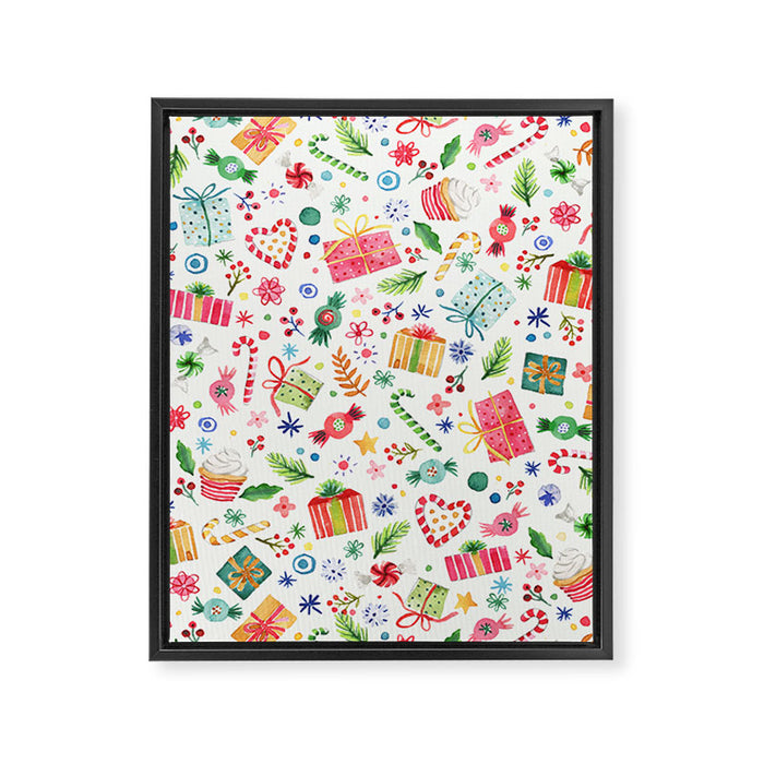 Holiday 2025 Sweets, Gifts and Candies Framed Canvas Print Gallery Image 1