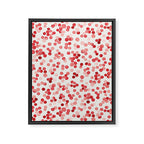 Holiday Confetti Christmas Dots Red Framed Canvas Print Gallery Image 6