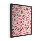 Holiday Confetti Christmas Dots Red Framed Canvas Print Gallery Image 2