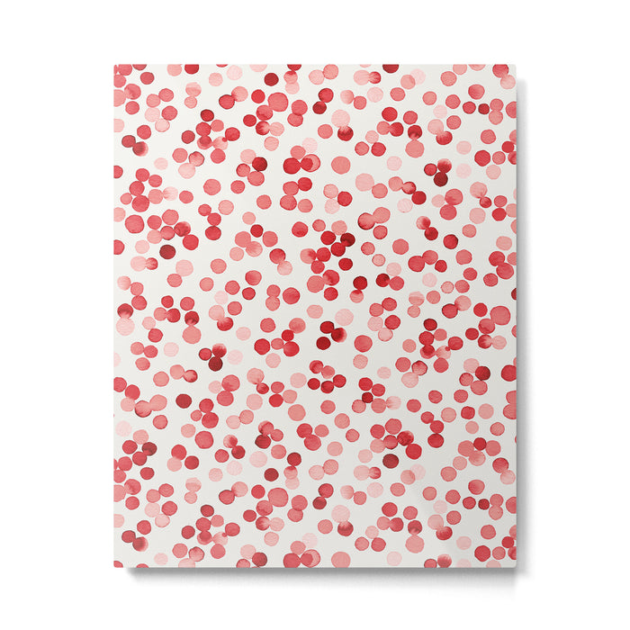Holiday Confetti Christmas Dots Red Metal Print Gallery Image 1