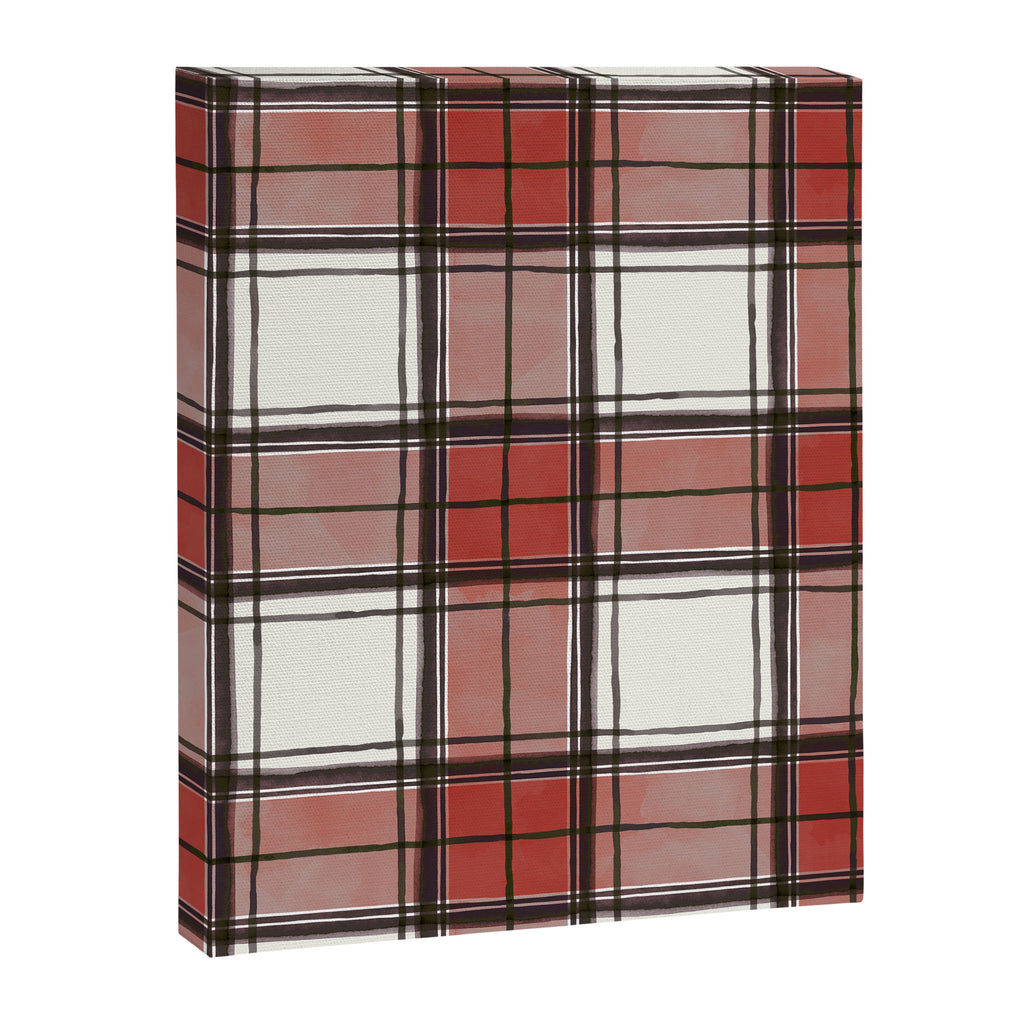 Holiday Plaids - Rustic checks Red Canvas Print Gallery Image 8