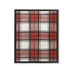 Holiday Plaids - Rustic checks Red Framed Canvas Print Gallery Image 8