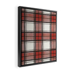 Holiday Plaids - Rustic checks Red Framed Canvas Print Gallery Image 2