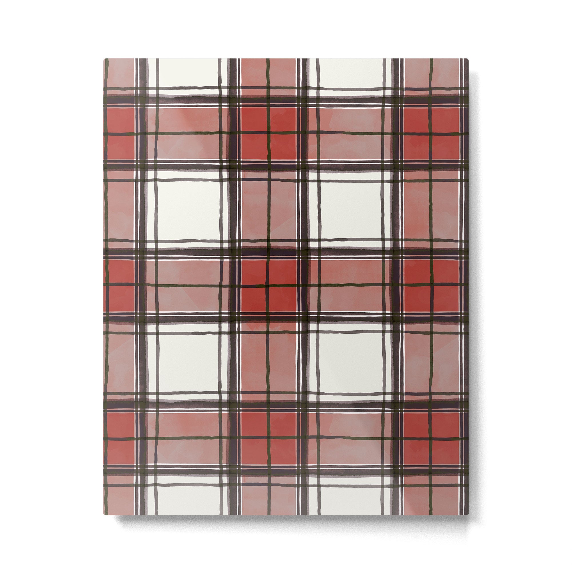 Holiday Plaids - Rustic checks Red Metal Print Gallery Image 6